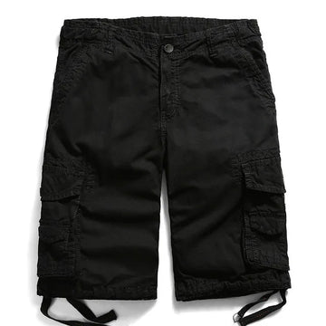 BONSIR   -  Brand Men Cargo Shorts 10 Colors Summer Mulit-Pocket Casual Shorts 2021 Men Short Pants Trouser Breathable Washing Cotton Shorts